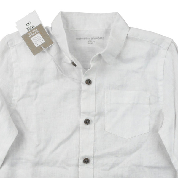 Chemise en lin neuve - 5 ans – Vêtement d’occasion bébé/enfant  – Les Ptits Potes