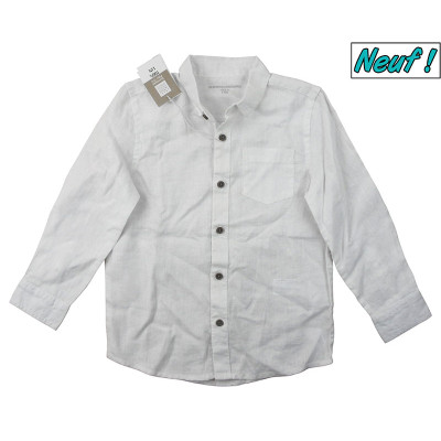 Chemise en lin neuve - 5 ans – Vêtement d’occasion bébé/enfant  – Les Ptits Potes
