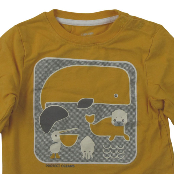 T-Shirt - OBAÏBI - 12 mois (74) – Vêtement d’occasion bébé/enfant Okaidi-Obaibi – Les Ptits Potes