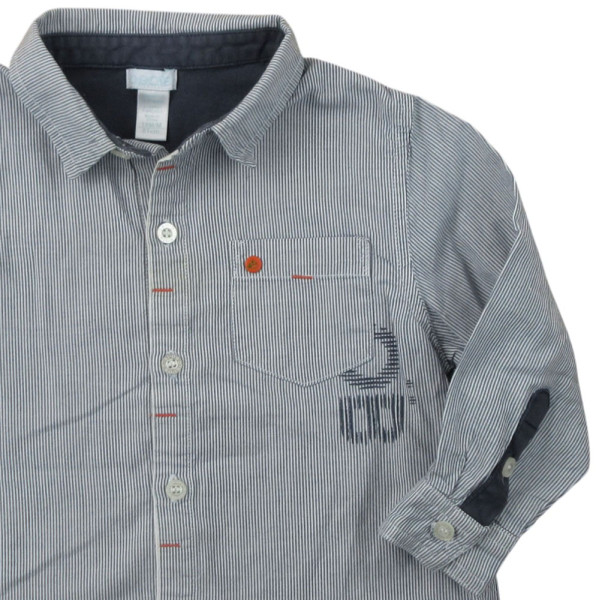 Hemd mit langen Ärmeln - Okaidi-Obaibi - 81 cm (18 Monate) – Secondhand-Babykleidung/-Kinderkleidung von Okaidi-Obaibi – Les 