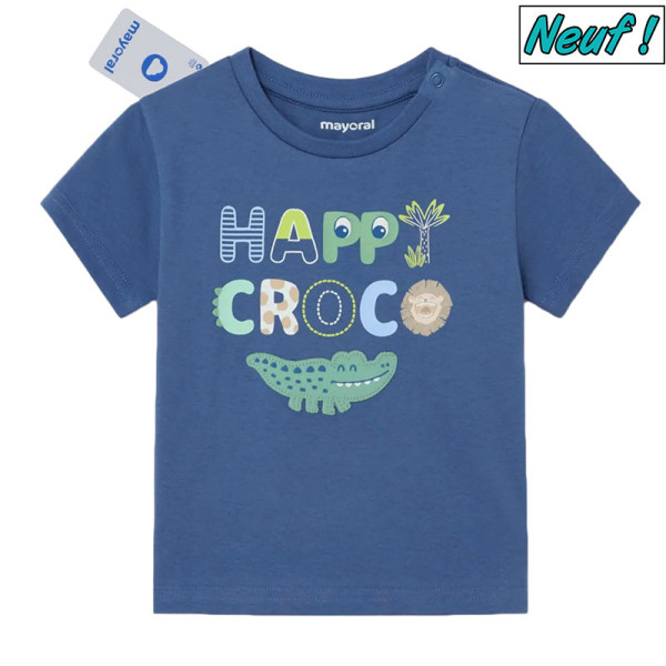 T-shirt met korte mouwen - Mayoral - 86 cm (18 maanden) – Tweedehands baby- en kinderkleding van Mayoral – Les Ptits Potes