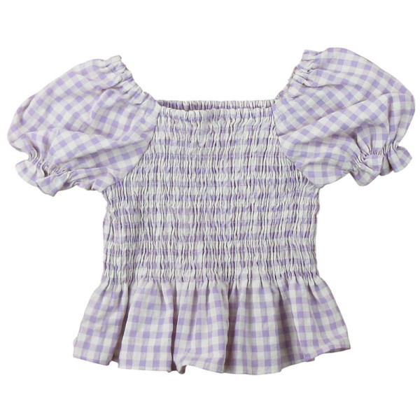 Blouse met korte mouwen - Zara - 2-3 jaar 98 cm – Tweedehands baby- en kinderkleding van Zara – Les Ptits Potes
