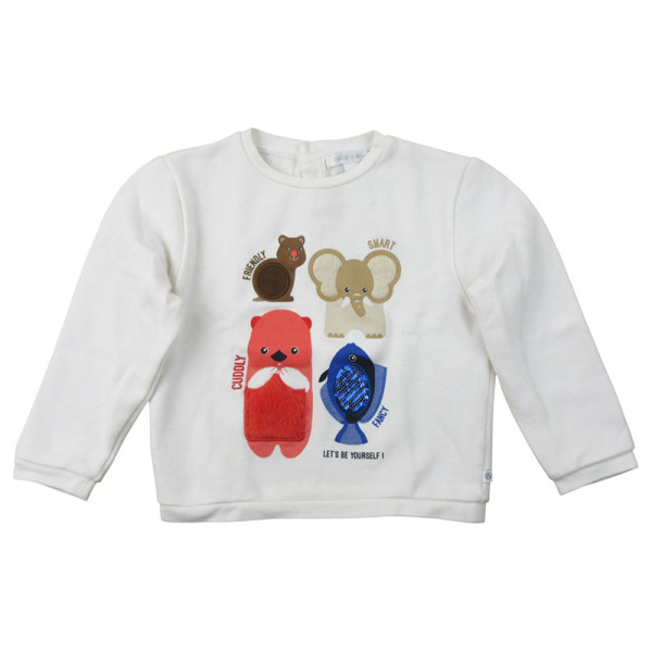 Sweatshirt - Okaidi-Obaibi - 3 Jahre – Secondhand-Babykleidung/-Kinderkleidung von Okaidi-Obaibi – Les Ptits Potes