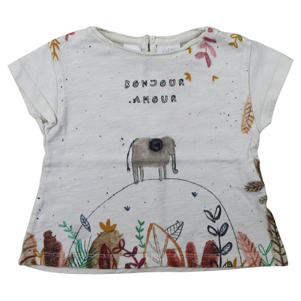 T-Shirt - ZARA - 6-9 mois (74) – Vêtement d’occasion bébé/enfant Zara – Les Ptits Potes