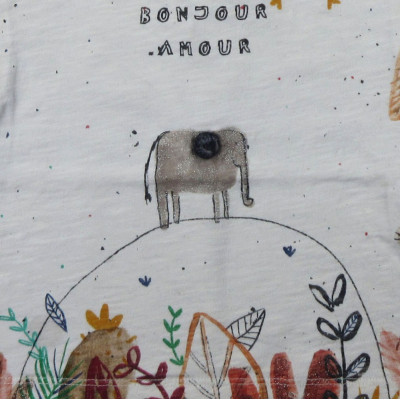 Kurzarmshirt - Zara - 6-9 Monate 74 cm – Secondhand-Babykleidung/-Kinderkleidung von Zara – Les Ptits Potes