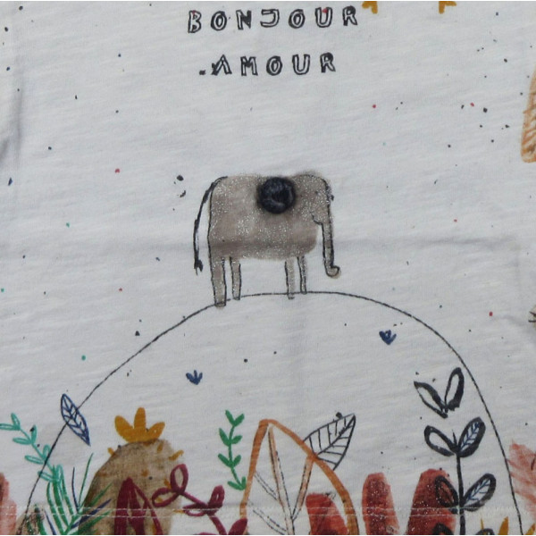 T-shirt met korte mouwen - Zara - 6-9 maanden 74 cm – Tweedehands baby- en kinderkleding van Zara – Les Ptits Potes