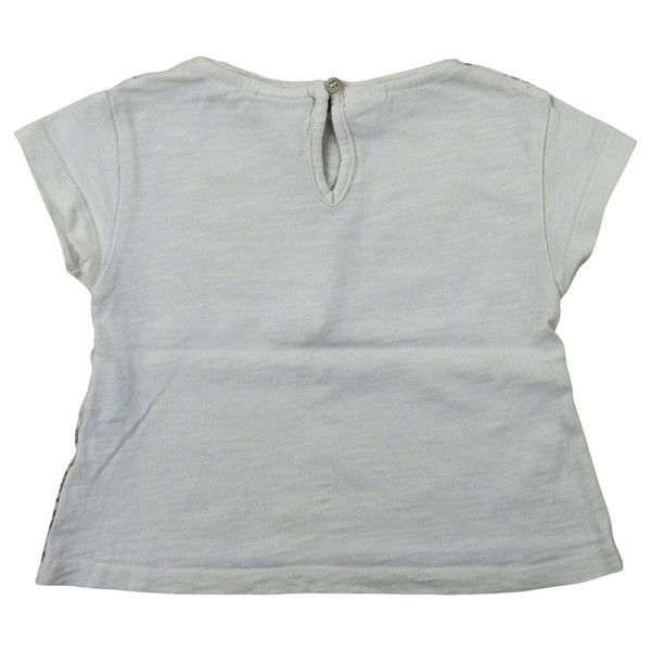 T-shirt met korte mouwen - Zara - 6-9 maanden 74 cm – Tweedehands baby- en kinderkleding van Zara – Les Ptits Potes