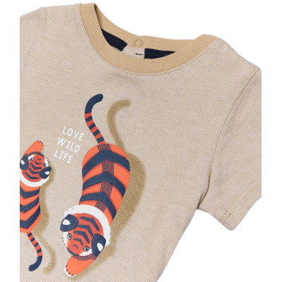 T-shirt met korte mouwen - Okaidi-Obaibi - 6 maanden – Tweedehands baby- en kinderkleding van Okaidi-Obaibi – Les Ptits Potes