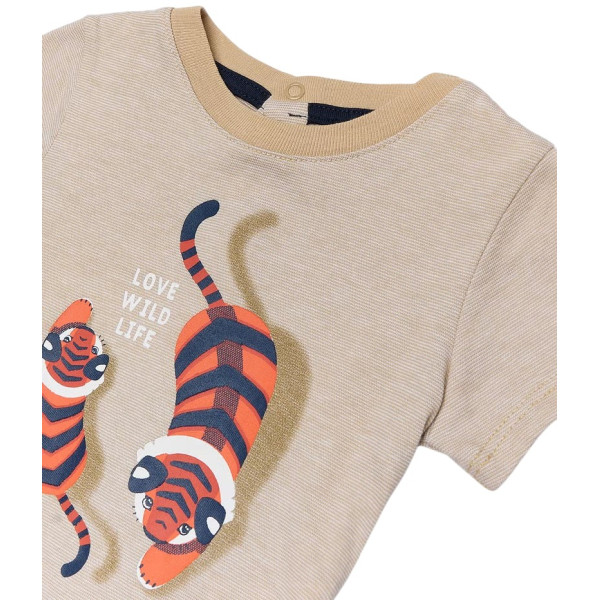T-shirt met korte mouwen - Okaidi-Obaibi - 6 maanden – Tweedehands baby- en kinderkleding van Okaidi-Obaibi – Les Ptits Potes