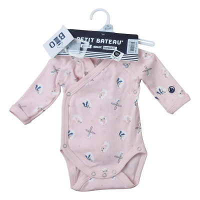 Lot 2 bodies neufs - PETIT BATEAU - Naissance (50) – Vêtement d’occasion bébé/enfant Petit bateau – Les Ptits Potes