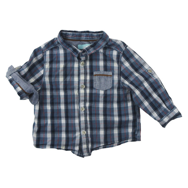 Chemise convertible - OBAÏBI - 6 mois (68) – Vêtement d’occasion bébé/enfant Okaidi-Obaibi – Les Ptits Potes