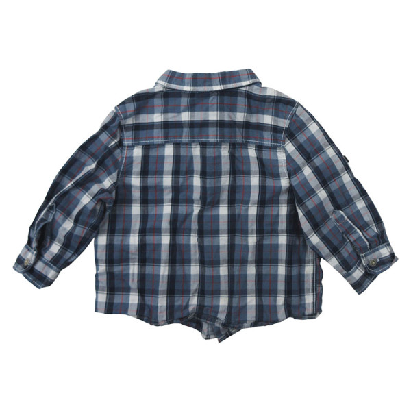 Chemise convertible - OBAÏBI - 6 mois (68) – Vêtement d’occasion bébé/enfant Okaidi-Obaibi – Les Ptits Potes