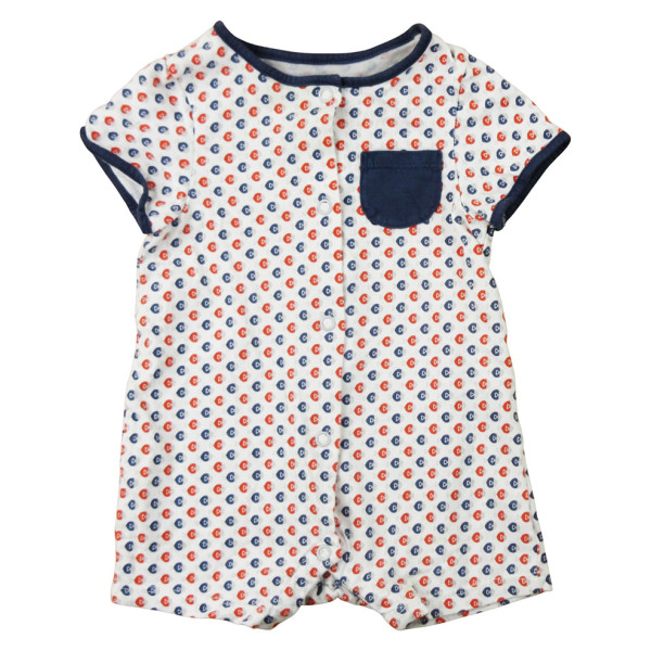 Kurzer Overall - Okaidi-Obaibi - 6 Monate – Secondhand-Babykleidung/-Kinderkleidung von Okaidi-Obaibi – Les Ptits Potes