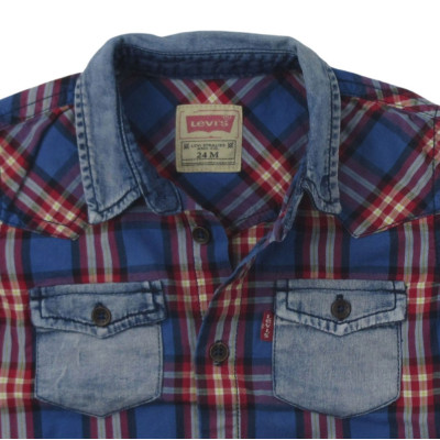 Overhemd met korte mouwen - Levi's - 2 jaar – Tweedehands baby- en kinderkleding van Levi's – Les Ptits Potes