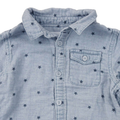 Hemd mit langen Ärmeln - Zara - 9-12 Monate 80 cm – Secondhand-Babykleidung/-Kinderkleidung von Zara – Les Ptits Potes