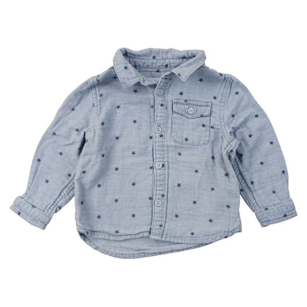 Hemd mit langen Ärmeln - Zara - 9-12 Monate 80 cm – Secondhand-Babykleidung/-Kinderkleidung von Zara – Les Ptits Potes