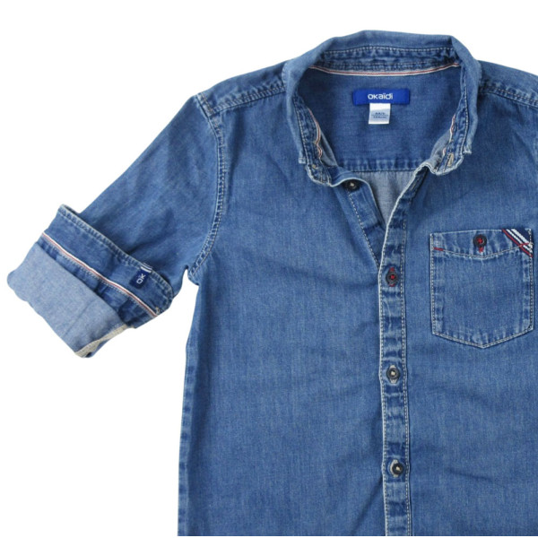 Hemd mit langen Ärmeln - Okaidi-Obaibi - 104 cm (4 Jahre) – Secondhand-Babykleidung/-Kinderkleidung von Okaidi-Obaibi – Les P