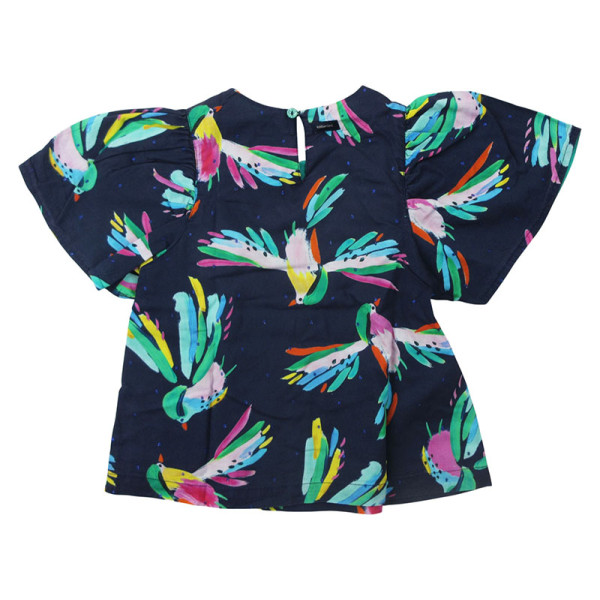 Blouse met korte mouwen - Catimini - 110 cm (5 jaar) – Tweedehands baby- en kinderkleding van Catimini – Les Ptits Potes