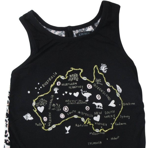 Bluse mit kurzen Ärmeln - IKKS - 110 cm (5 Jahre) – Secondhand-Babykleidung/-Kinderkleidung von IKKS – Les Ptits Potes
