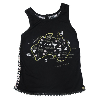 Blouse met korte mouwen - IKKS - 110 cm (5 jaar) – Tweedehands baby- en kinderkleding van IKKS – Les Ptits Potes