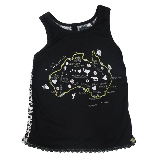 Bluse mit kurzen Ärmeln - IKKS - 110 cm (5 Jahre) – Secondhand-Babykleidung/-Kinderkleidung von IKKS – Les Ptits Potes