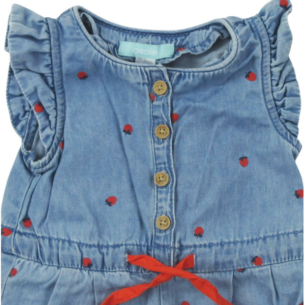 Kurzer Overall - Okaidi-Obaibi - 59 cm (3 Monate) – Secondhand-Babykleidung/-Kinderkleidung von Okaidi-Obaibi – Les Ptits Pot