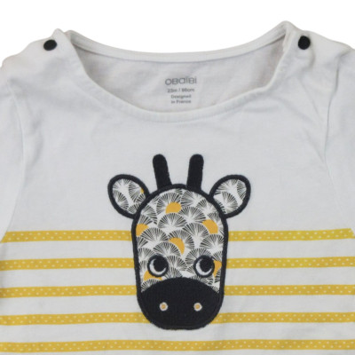 Kurzarmshirt - Okaidi-Obaibi - 86 cm (23 Monate) – Secondhand-Babykleidung/-Kinderkleidung von Okaidi-Obaibi – Les Ptits Pote