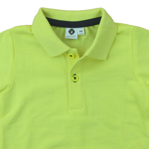 Kurzarmpoloshirt - Grain de blé - 71 cm (9 Monate) – Secondhand-Babykleidung/-Kinderkleidung von Grain de blé – Les Ptits Pot