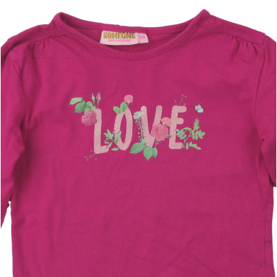 T-shirt met lange mouwen - Someone - 110 cm (5 jaar) – Tweedehands baby- en kinderkleding van Someone – Les Ptits Potes