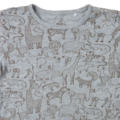 T-shirt met korte mouwen - Besties - 7 jaar 122 cm – Tweedehands baby- en kinderkleding van Besties – Les Ptits Potes