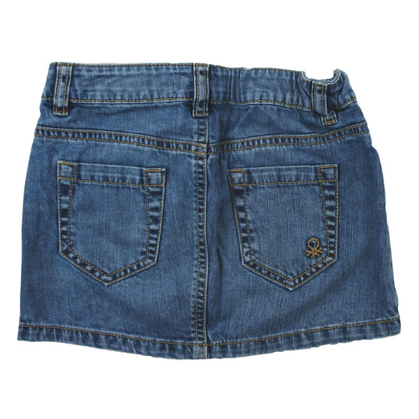 Jupe en jean - BENETTON - 4-5 ans (110) – Vêtement d’occasion bébé/enfant Benetton – Les Ptits Potes