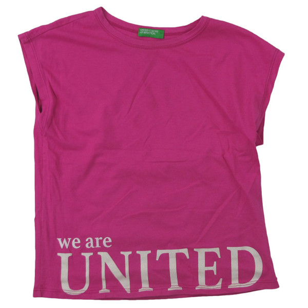 T-shirt met korte mouwen - Benetton - 6-7 jaar 122 cm – Tweedehands baby- en kinderkleding van Benetton – Les Ptits Potes
