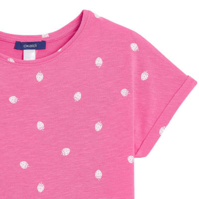 T-shirt met korte mouwen - Okaidi-Obaibi - 104 cm (4 jaar) – Tweedehands baby- en kinderkleding van Okaidi-Obaibi – Les Ptits