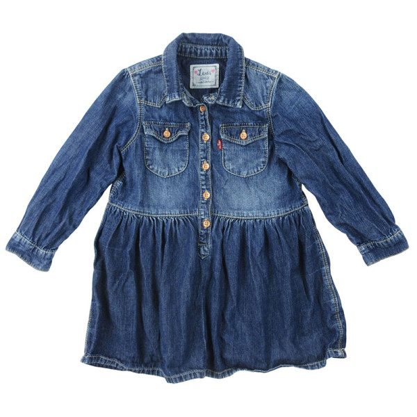 Jurk - Levi's - 2 jaar – Tweedehands baby- en kinderkleding van Levi's – Les Ptits Potes