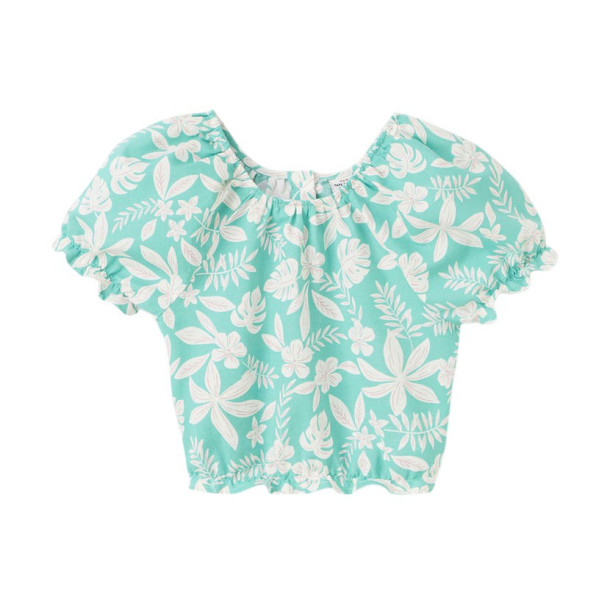 Blouse met korte mouwen - Tape à l'Oeil - 116 cm (6 jaar) – Tweedehands baby- en kinderkleding van Tape à l'Oeil – Les Ptits 