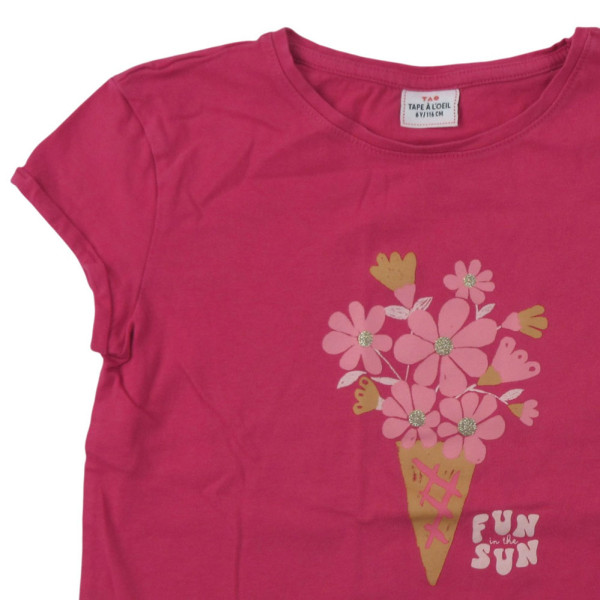 T-shirt met korte mouwen - Tape à l'Oeil - 116 cm (6 jaar) – Tweedehands baby- en kinderkleding van Tape à l'Oeil – Les Ptits