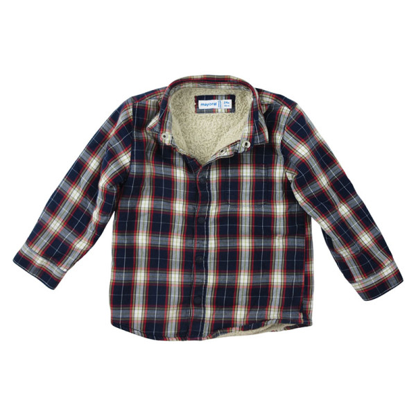 Fleecegefüttertes Hemd - Mayoral - 92 cm (2 Jahre) – Secondhand-Babykleidung/-Kinderkleidung von Mayoral – Les Ptits Potes