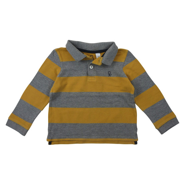 Polo met lange mouwen - Okaidi-Obaibi - 104 cm (4 jaar) – Tweedehands baby- en kinderkleding van Okaidi-Obaibi – Les Ptits Po