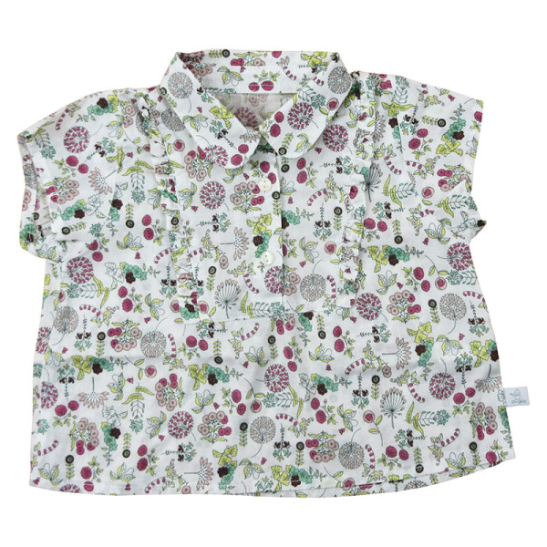 Blouse met korte mouwen - Filou & Friends - 68 cm (6 maanden)