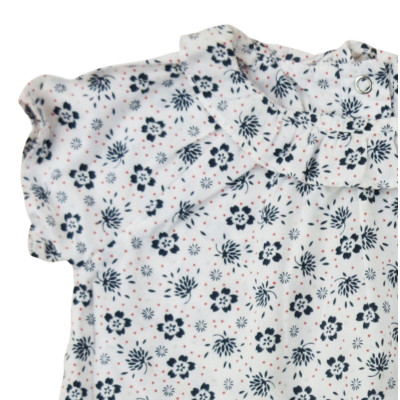 Bluse mit kurzen Ärmeln - Petit bateau - 80 cm (18 Monate) – Secondhand-Babykleidung/-Kinderkleidung von Petit bateau – Les P