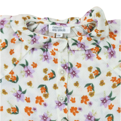 Bluse mit kurzen Ärmeln - Cuddles and Smiles - 68 cm (6 Monate) – Secondhand-Babykleidung/-Kinderkleidung von Cuddles and Smi