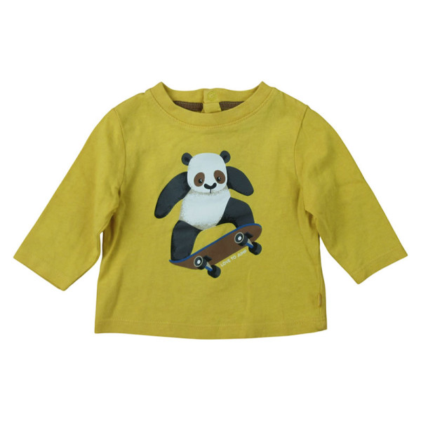 T-shirt met lange mouwen - Okaidi-Obaibi - 53 cm (1 maand) – Tweedehands baby- en kinderkleding van Okaidi-Obaibi – Les Ptits