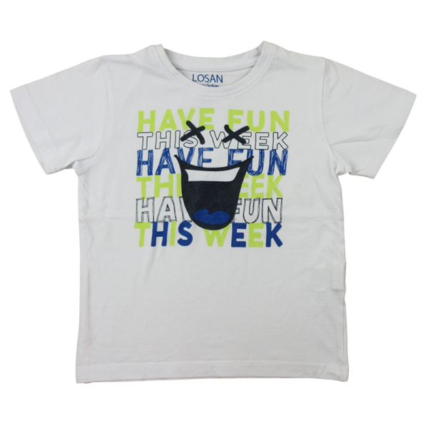T-shirt met korte mouwen - Losan - 104 cm (4 jaar) – Tweedehands baby- en kinderkleding van Losan – Les Ptits Potes