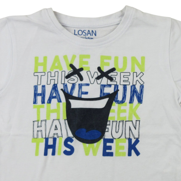 T-shirt met korte mouwen - Losan - 104 cm (4 jaar) – Tweedehands baby- en kinderkleding van Losan – Les Ptits Potes