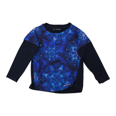 T-shirt met lange mouwen - Desigual - 5-6 jaar 110-116 cm – Tweedehands baby- en kinderkleding van Desigual – Les Ptits Potes