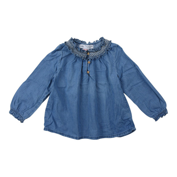 Blouse met lange mouwen - Zara - 2-3 jaar 98 cm – Tweedehands baby- en kinderkleding van Zara – Les Ptits Potes