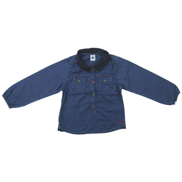 Blouse en jeans - PETIT BATEAU - 4 ans (104)