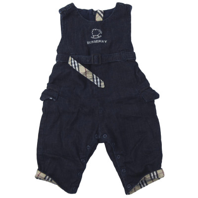 Salopette en jeans doublée - BURBERRY - 3 mois (62)