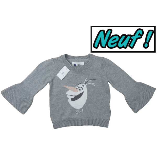 Pull neuf "olaf"- GAP - 12-18 mois (80)