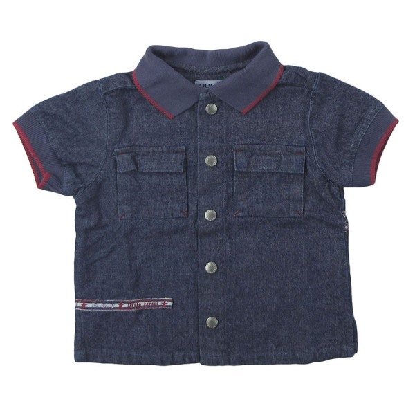 Chemise en jeans - OBAÏBI - 6 mois (68)